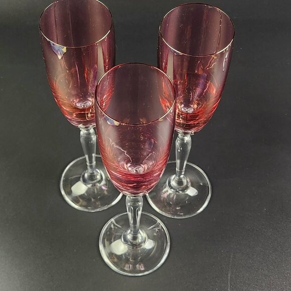 Golden Girls Antiques | 💖 SOLD 💖 Pair of beautiful  Vintage - Fluted Champagne P1C1 ROSE by Pier 1 - Set of 3 -  9\